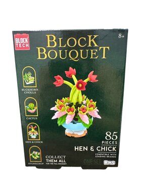 Block Tech Block Bouquet Hen & Chick 85-Piece Set Compatible With Leading Brands